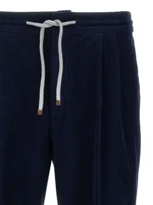 Corduroy trousers Man BRUNELLO CUCINELLI Blue