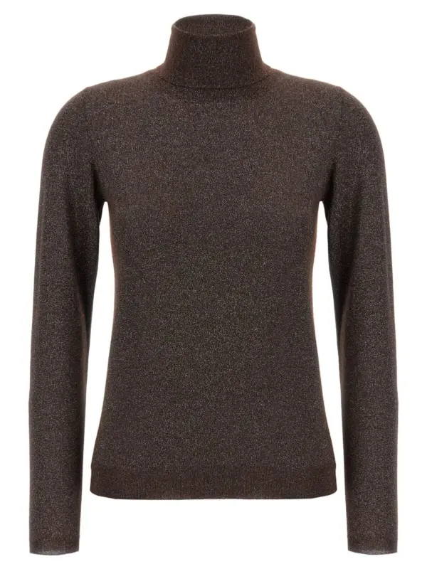 'Sparkling' turtleneck sweater BRUNELLO CUCINELLI Brown