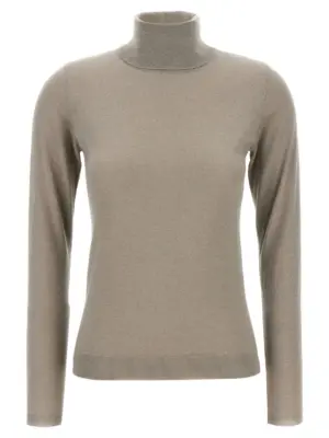 'Sparkling' turtleneck sweater BRUNELLO CUCINELLI Beige