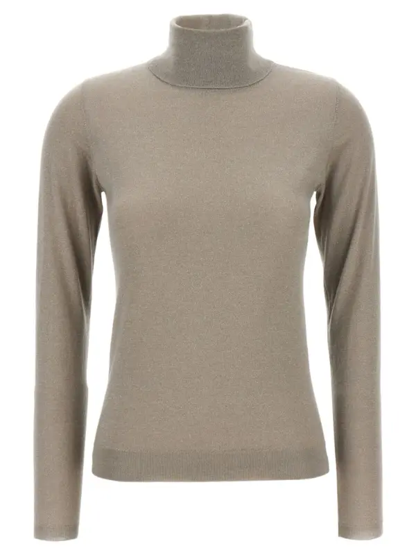 'Sparkling' turtleneck sweater BRUNELLO CUCINELLI Beige