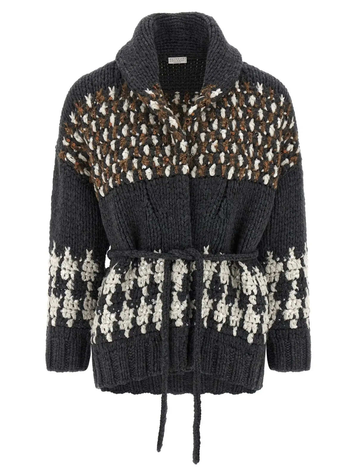 Кардиган в'язаний Brunello Cucinelli Багатокольоровий 1 Knit cardigan BRUNELLO CUCINELLI Multicolor