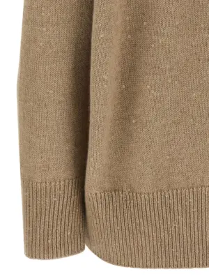 Sequin sweater 80% cashmere 20% silk BRUNELLO CUCINELLI Brown