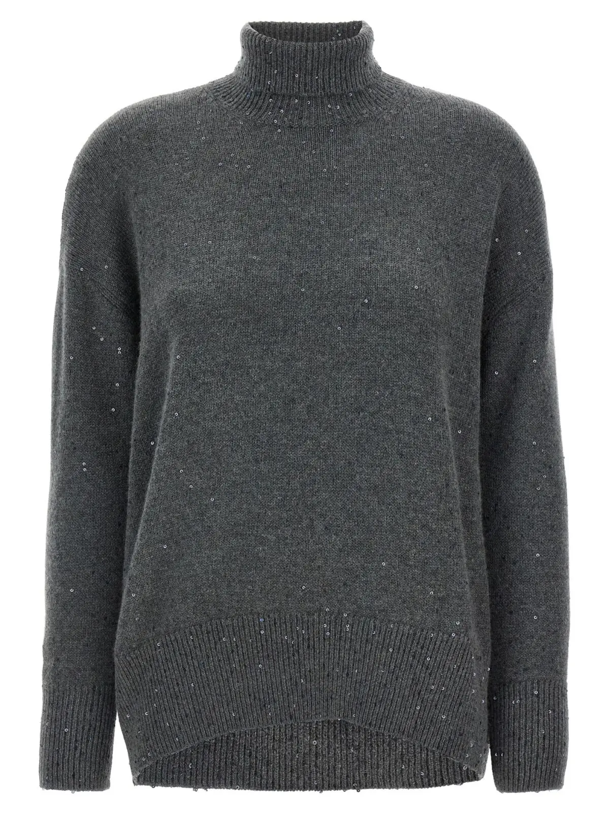 Светр з паєтками Brunello Cucinelli Сірий 1 Sequin sweater BRUNELLO CUCINELLI Gray
