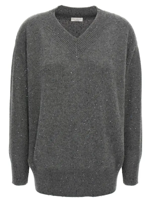 Sequin sweater BRUNELLO CUCINELLI Gray