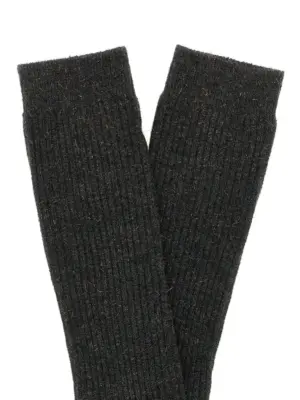 'Sparkling' ribbed socks Woman BRUNELLO CUCINELLI Gray