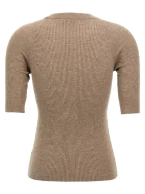 'Sparkling' T-shirt M9A822200C4179 BRUNELLO CUCINELLI Brown