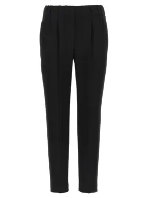 Silk blend pants BRUNELLO CUCINELLI Black