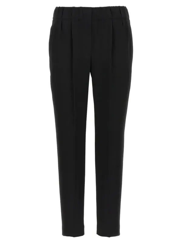 Silk blend pants BRUNELLO CUCINELLI Black