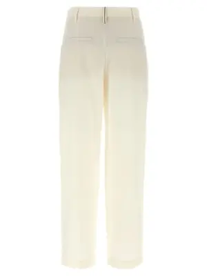 Pleat pants MA033P9045C4357 BRUNELLO CUCINELLI White