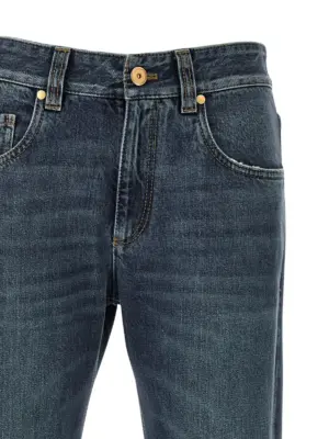 'The Column' jeans Woman BRUNELLO CUCINELLI Blue