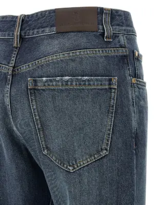 'The Column' jeans 100% cotton BRUNELLO CUCINELLI Blue