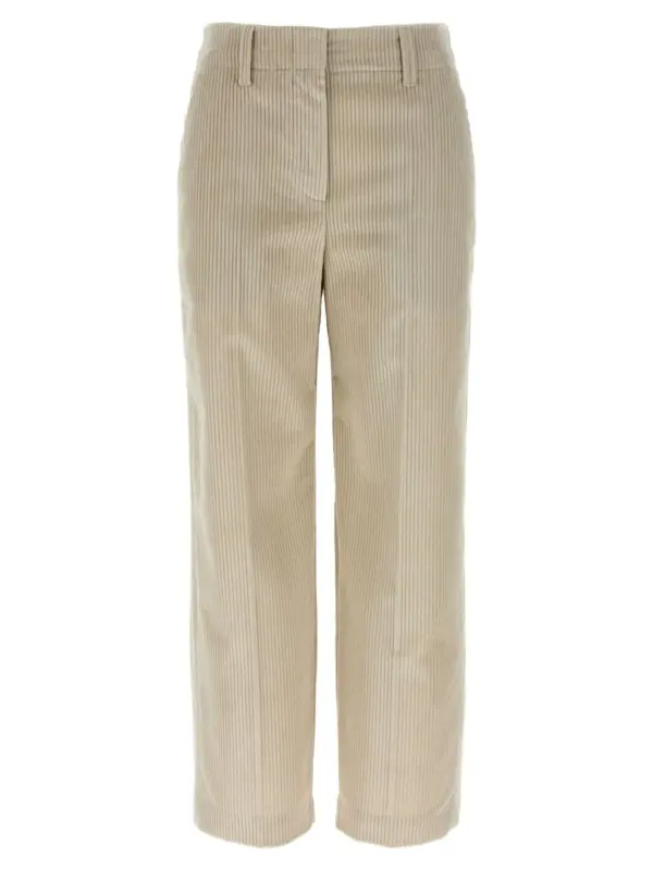 Monile velvet pants BRUNELLO CUCINELLI Beige