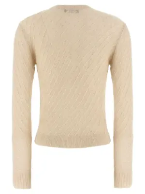 Sequin crochet cardigan MAD215F112D2960158 FABIANA FILIPPI Beige