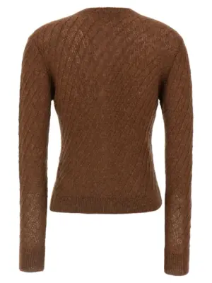 Sequin crochet cardigan MAD215F112D2961267 FABIANA FILIPPI Brown