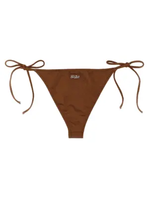 'Marielle' bikini bottoms MARIELLESHINYSTRASSLEOPARD18 MC2 SAINT BARTH Brown