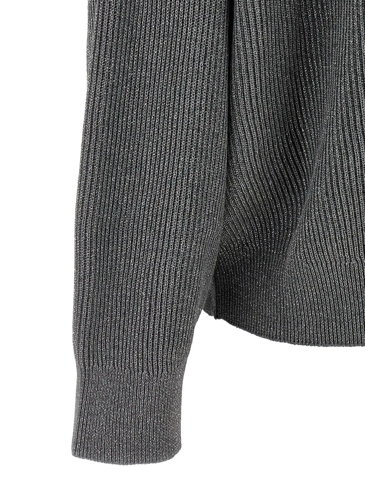 Светр Sparkling Brunello Cucinelli Сірий 4 'Sparkling' sweater 72% cotton 22% viscose 6% pm BRUNELLO CUCINELLI Gray