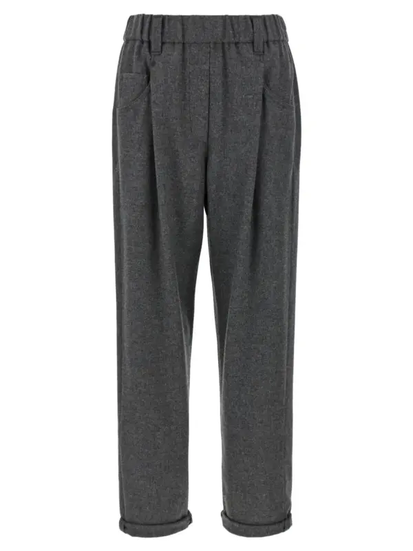 Wool and cashmere pants BRUNELLO CUCINELLI Gray
