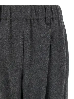 Wool and cashmere pants Woman BRUNELLO CUCINELLI Gray