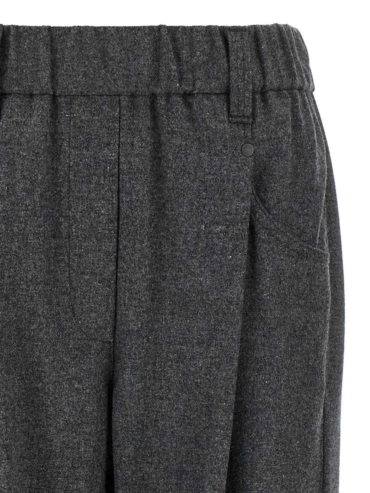 Штани вовняні та кашемірові Brunello Cucinelli Сірі 3 Wool and cashmere pants Woman BRUNELLO CUCINELLI Gray