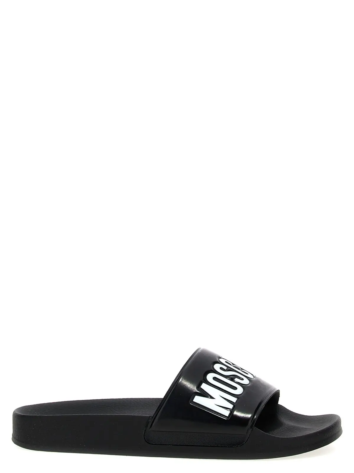 Шльопанці Moschino Pool Чорно-білі 1 'Pool' slides MOSCHINO White/Black