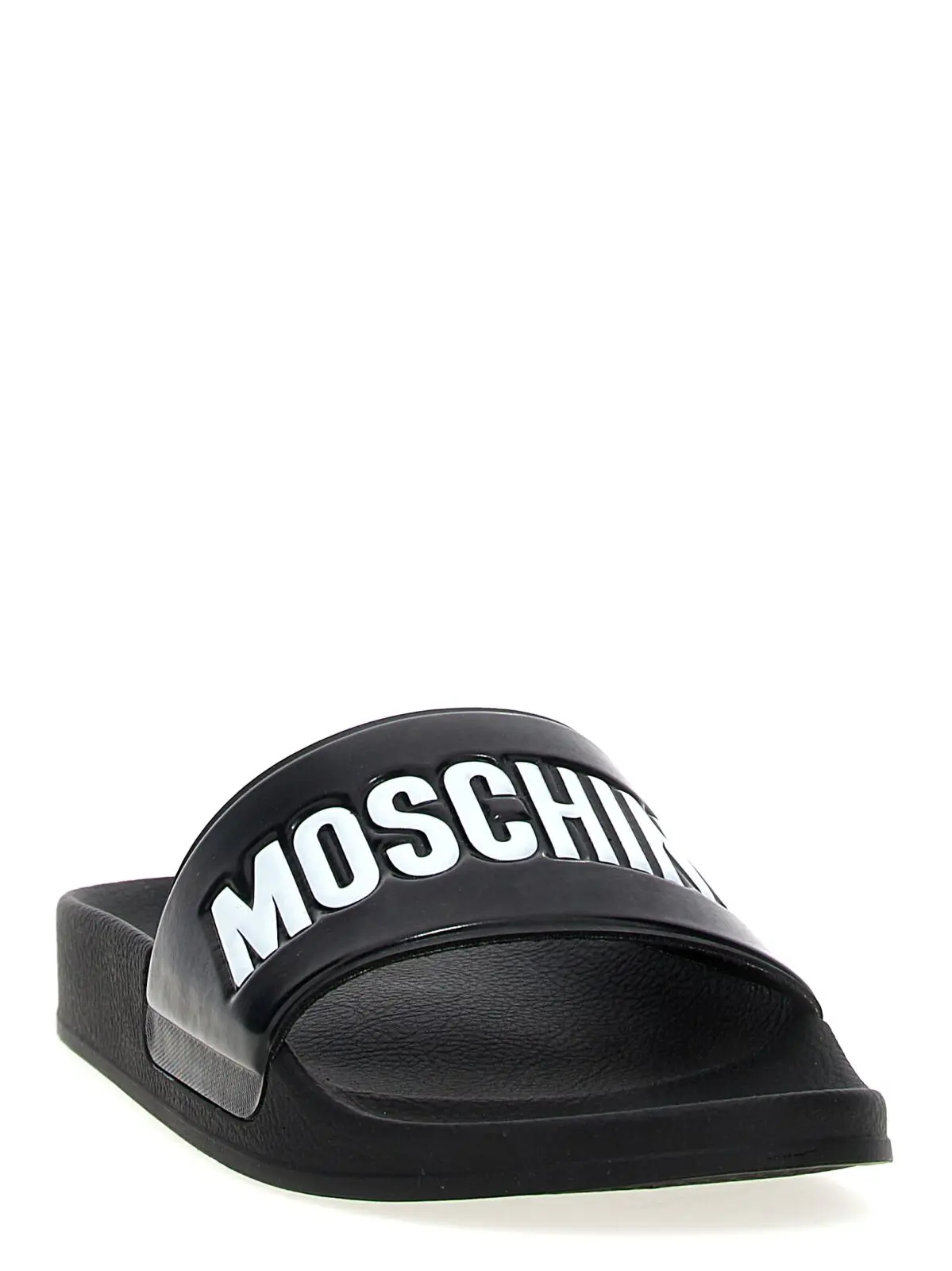 Шльопанці Moschino Pool Чорно-білі 2 'Pool' slides MB28022G0NG10000 MOSCHINO White/Black