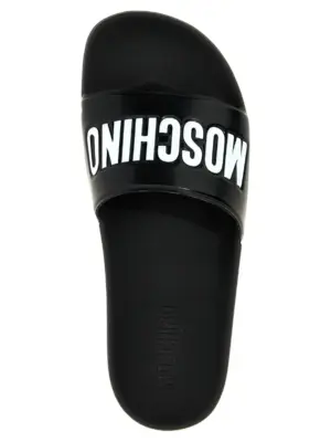 'Pool' slides 100% PVC MOSCHINO White/Black