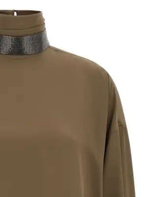 Silk blouse Woman BRUNELLO CUCINELLI Brown