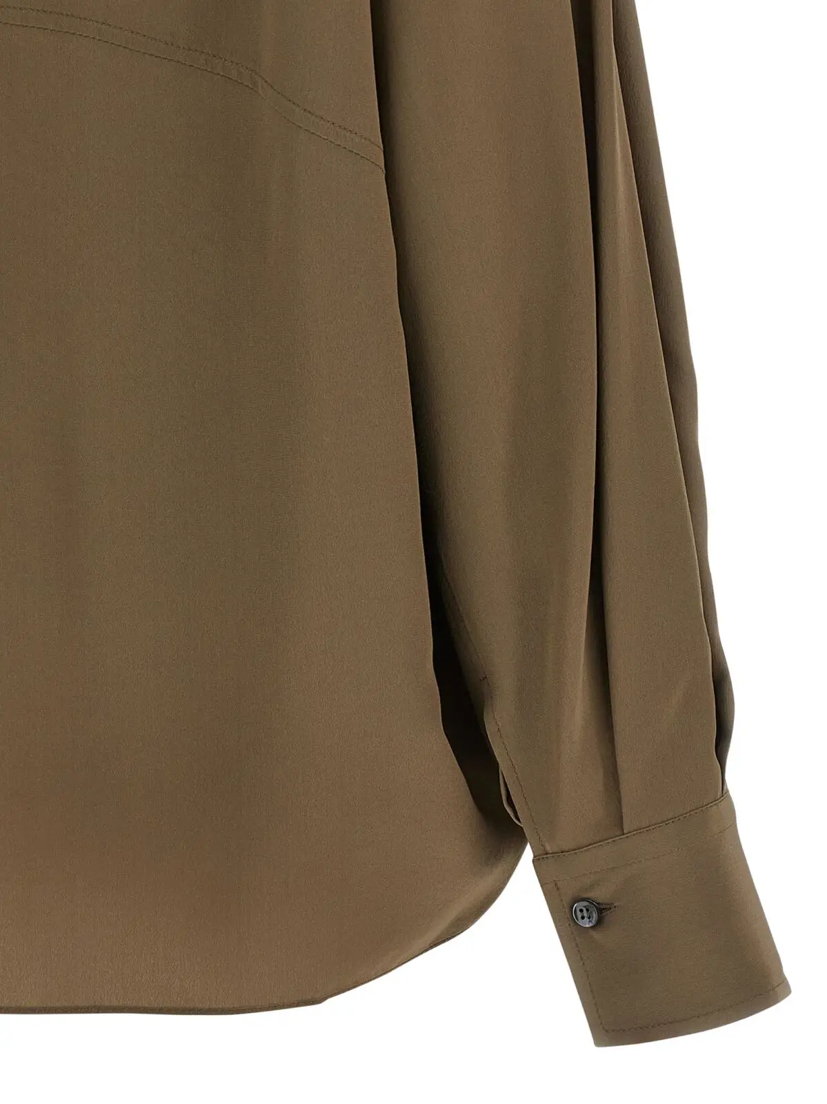 Блуза шовкова Brunello Cucinelli Коричнева 4 Silk blouse 100% silk BRUNELLO CUCINELLI Brown