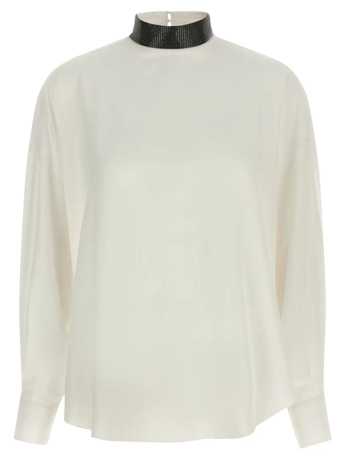 Блуза з шовку Brunello Cucinelli Бежева 1 Silk blouse BRUNELLO CUCINELLI Beige