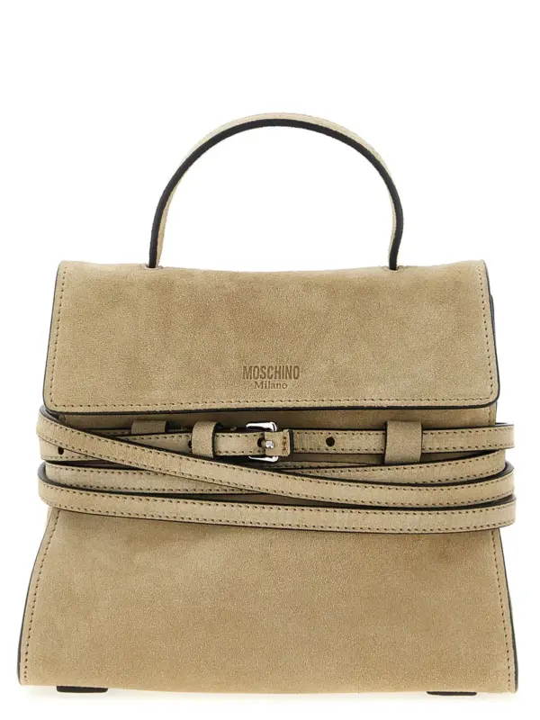 'Tie Me' small handbag MOSCHINO Beige