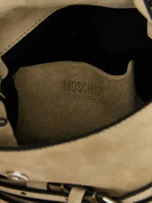 'Tie Me' small handbag 100% leather MOSCHINO Beige