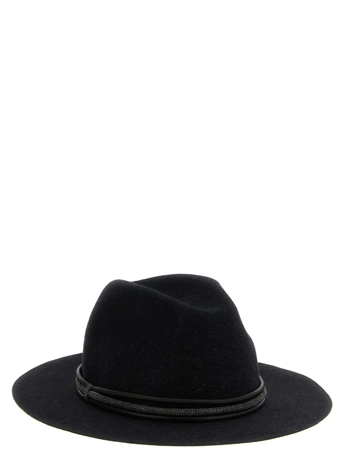 Шкіряний капелюх з декором Brunello Cucinelli Сірий 2 Jewel leather hat MCAP90032CUX11 BRUNELLO CUCINELLI Gray