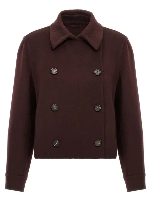 Monile cashmere coat BRUNELLO CUCINELLI Bordeaux