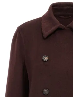 Monile cashmere coat Woman BRUNELLO CUCINELLI Bordeaux
