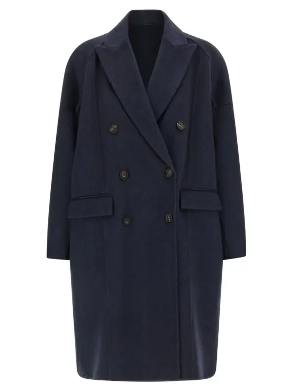 Cashmere coat BRUNELLO CUCINELLI Blue