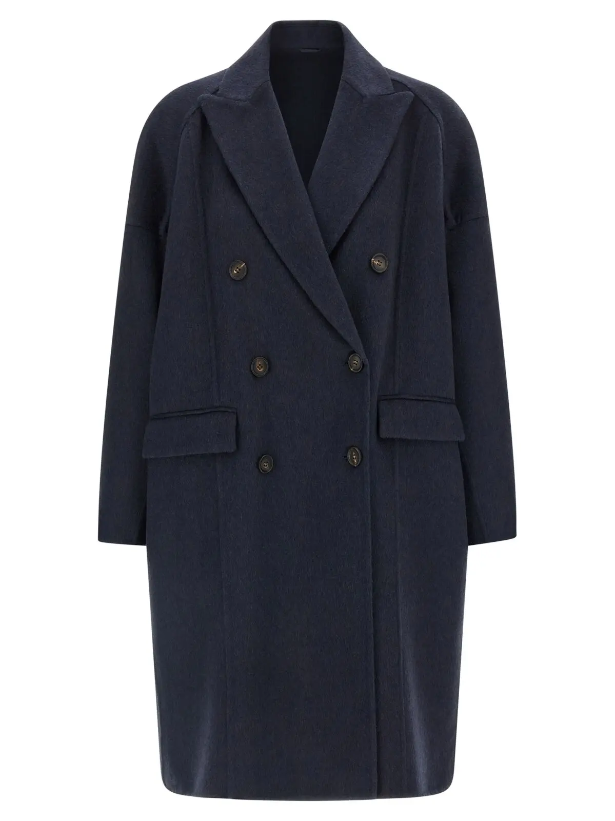 Пальто з кашеміру Brunello Cucinelli Синє 1 Cashmere coat BRUNELLO CUCINELLI Blue