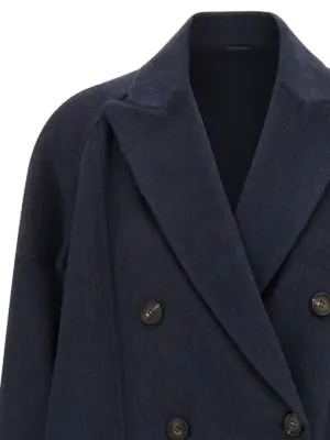 Cashmere coat Woman BRUNELLO CUCINELLI Blue