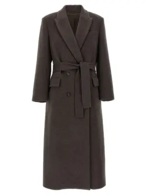 'Double' coat BRUNELLO CUCINELLI Brown