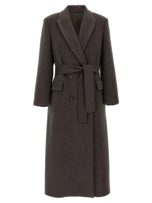 'Double' coat BRUNELLO CUCINELLI Brown