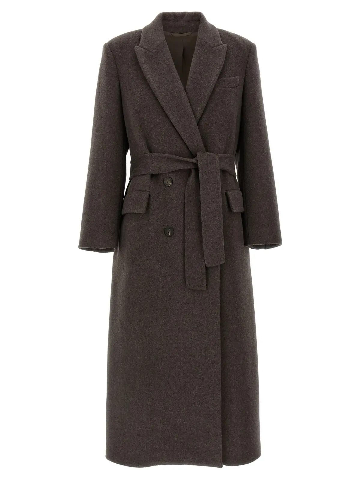 Пальто Double Brunello Cucinelli Коричневе 1 'Double' coat BRUNELLO CUCINELLI Brown