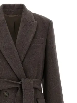 'Double' coat Woman BRUNELLO CUCINELLI Brown
