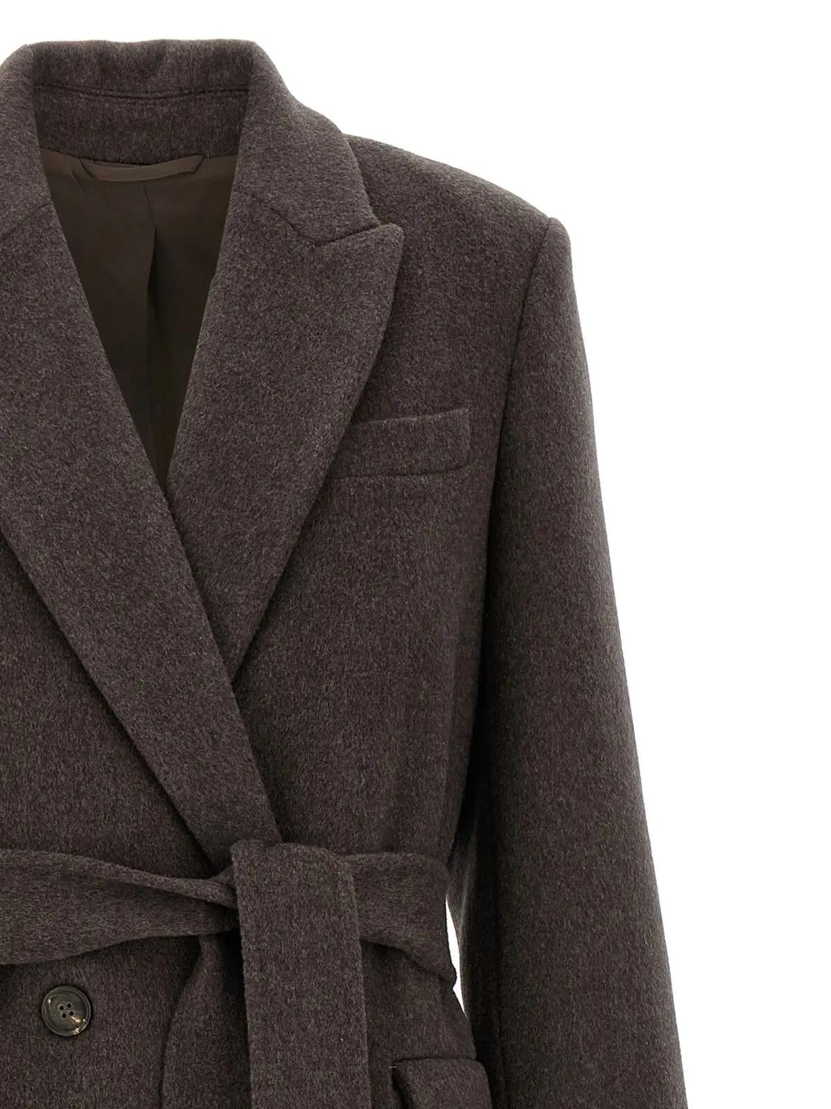Пальто Double Brunello Cucinelli Коричневе 3 'Double' coat Woman BRUNELLO CUCINELLI Brown