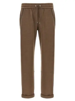 'Shiny Pocket Detail' joggers BRUNELLO CUCINELLI Brown