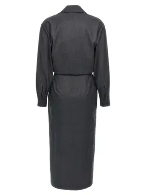 Wallet chemisier dress ME226A5395C004 BRUNELLO CUCINELLI Gray