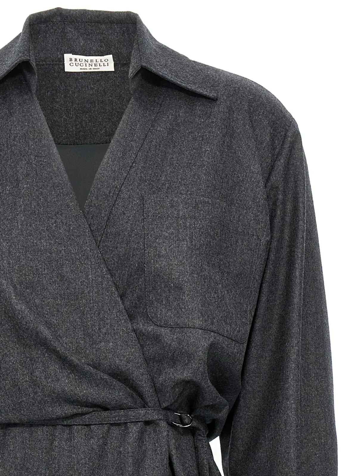 Сукня-шеміз’є Wallet Brunello Cucinelli Сіра 3 Wallet chemisier dress Woman BRUNELLO CUCINELLI Gray