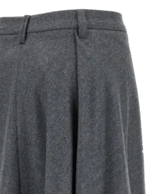 Asymmetrical wool skirt 100% virgin wool BRUNELLO CUCINELLI Gray