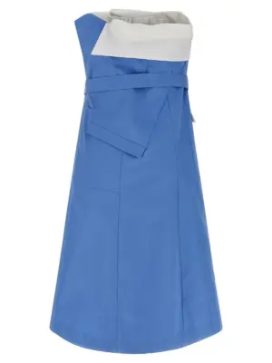 Deconstructed mini dress MF5786SOOO1BMSF0013 MIU MIU Light Blue