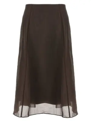 'Circle' skirt BRUNELLO CUCINELLI Brown