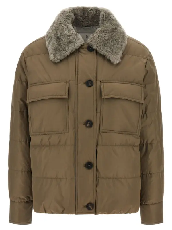 Monile sherling down jacket BRUNELLO CUCINELLI Beige