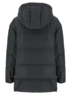 Knitted neck down jacket Woman BRUNELLO CUCINELLI Gray